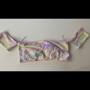 Tie Dye Tube Top Bikini Top